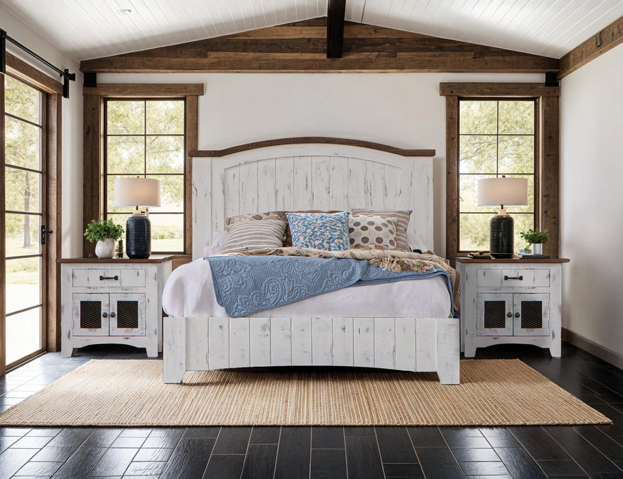 Pueblo White King Bed