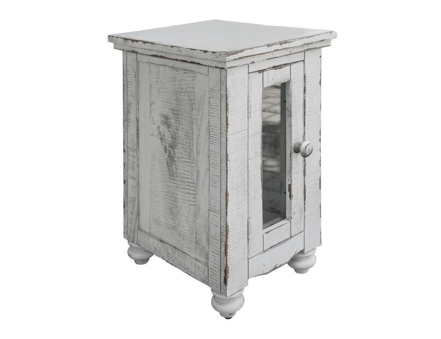 Aruba 1 Door, Chair Side Table w/ White finish image