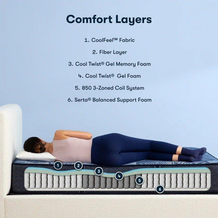 Serta Perfect Sleeper Hybrid Mattress Dazzling Night Medium - Queen image